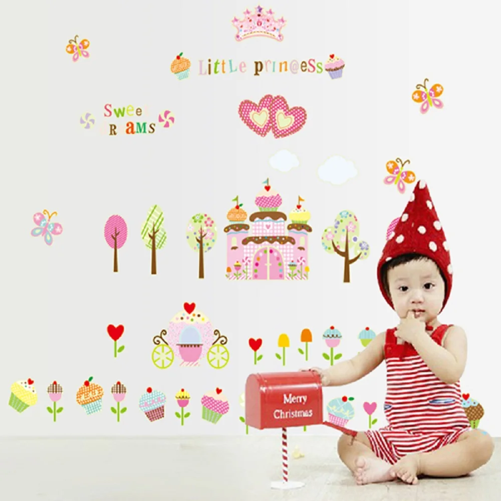 

New Product Luminous Ice cream castle children room household adornment wall stickers in the wall to stick on the wall