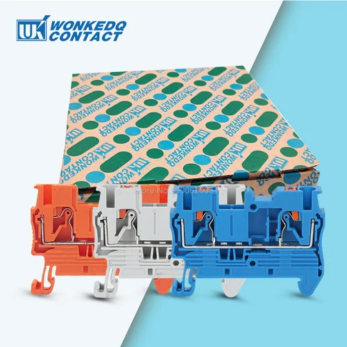 Bloque de terminales de empuje PT2.5, conector de 2,5 mm2, enchufe de tira de alimentación por resorte, cable de PT-2,5, contacto de carril Din eléctrico PT 2,5