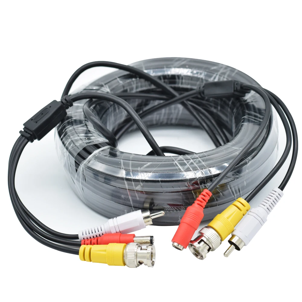 BNC Extension Cable 3 IN 1 Video Audio Power Cable CCTV Coaxial For AHD Camera Surveillance System