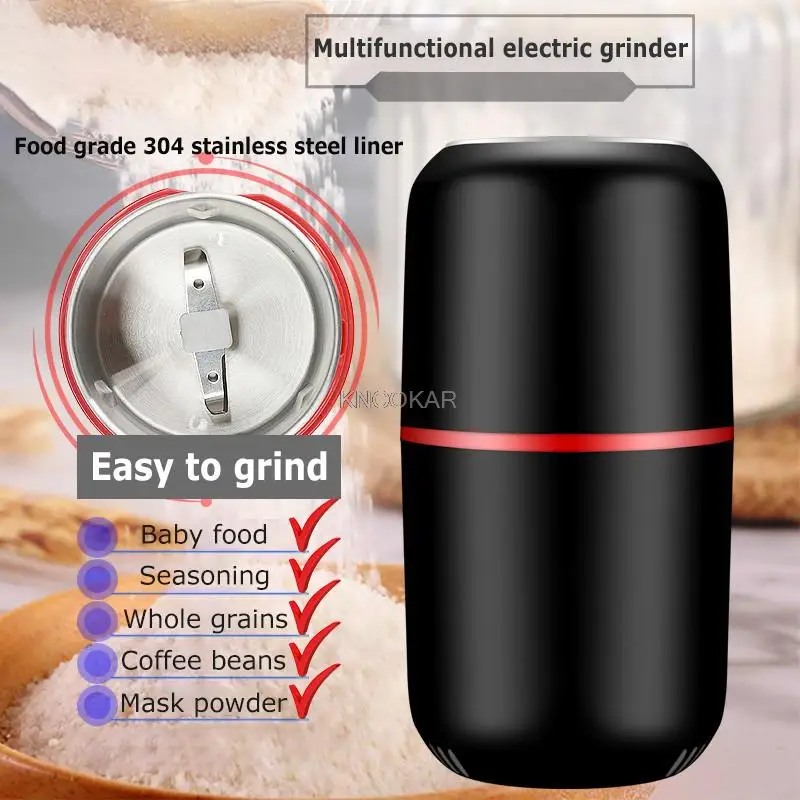 Electric Coffee Grinder Multifunction Mini Kitchen Salt Pepper Grinder Household Powerful Beans Herbs Spice Nuts Mill Machine