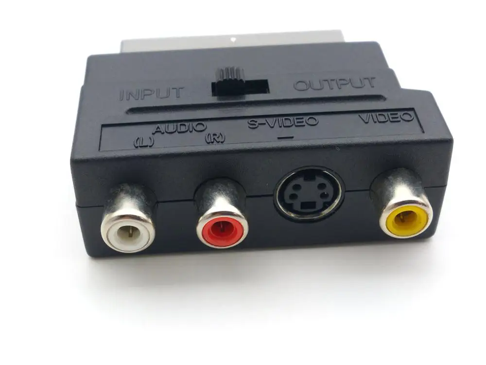 NEW RGB Scart TO Composite 3RCA S-Video AV TV Audio Adapter or Video DVD Recorder TV ADAPTER