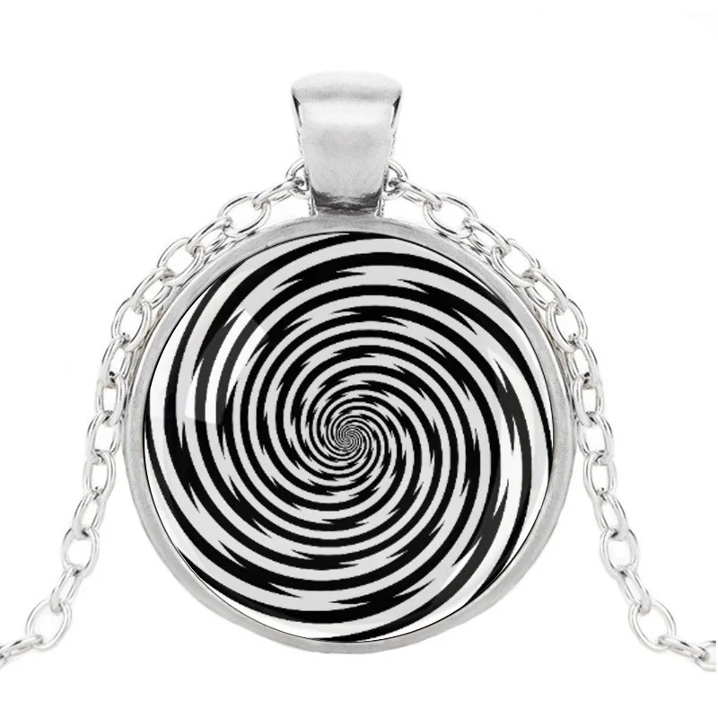 Colorful 3D Hypnosis Beam Necklace Pendant Funny Dizziness Symbol Self Help Hypnotism For Hypnotist Sleeping Props Hypnotic