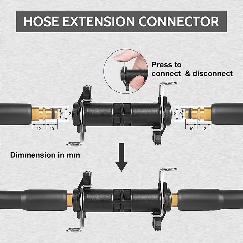 ROUE High Pressure Washer Hose Connector for Karcher Accessories ​K2 K3 K4 K5K7 High Pressure Washer Water Cleaning Hose