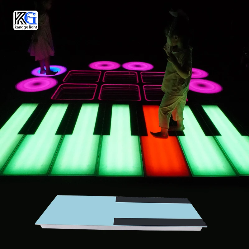 Piano Led Vloertegel Lamp 3D Dance Floor Lichtgevende Podium Vloer Waterdicht Led Vloertegel Verlichting Voor Dj Evenementen