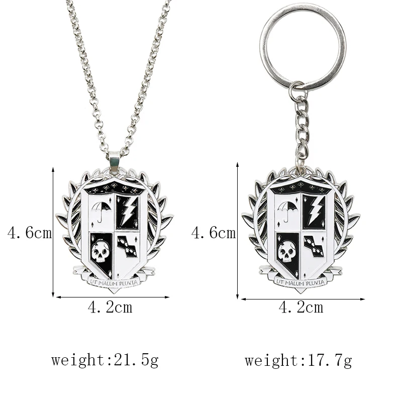 Fantasy American Drama Umbrella Academy Necklace The Umbrella Academy Badge Pendant Necklace Bead Chain Women Men Jewelry Gift