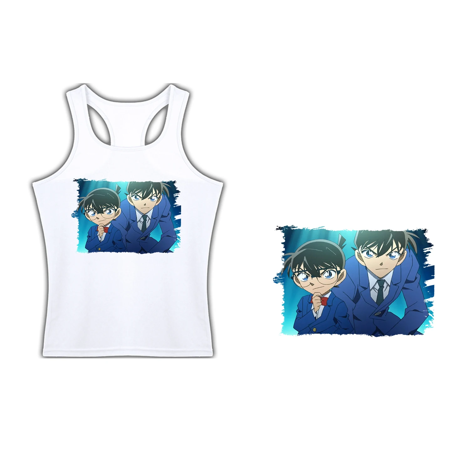 T-SHIRT FOR WOMAN SUSPENDERS DETECTIVE CONAN EDOGAWA women tshirt