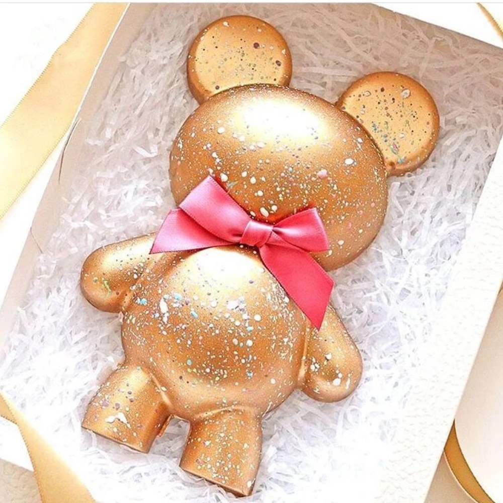 

Silicone Mold 3D Bear Cake Mousse Mould Ice Cream Mouler For Baking Tray Chocolate Dessert Pan Cake Decorating Tools