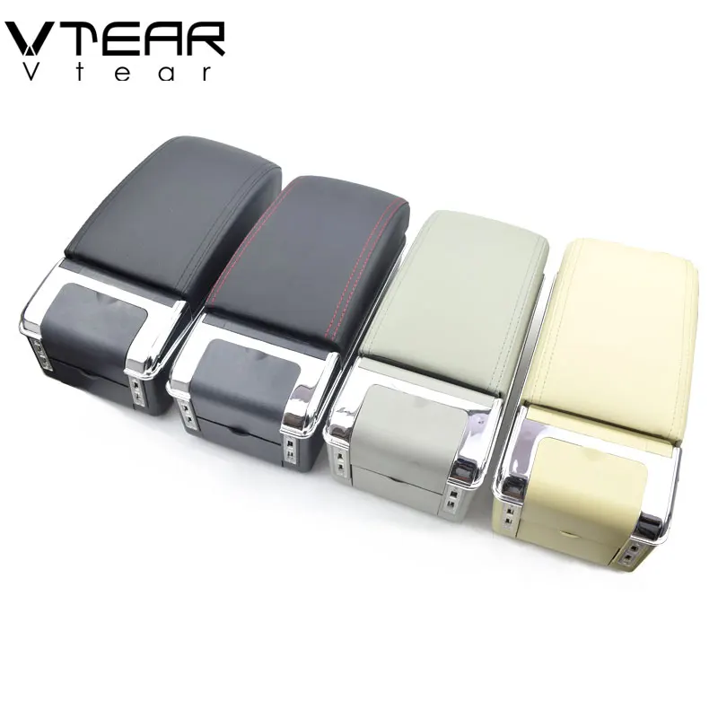 Vtear For Toyota Aygo BJ armrest arm rest leather storage box center censole interior parts accessories decoration car styling