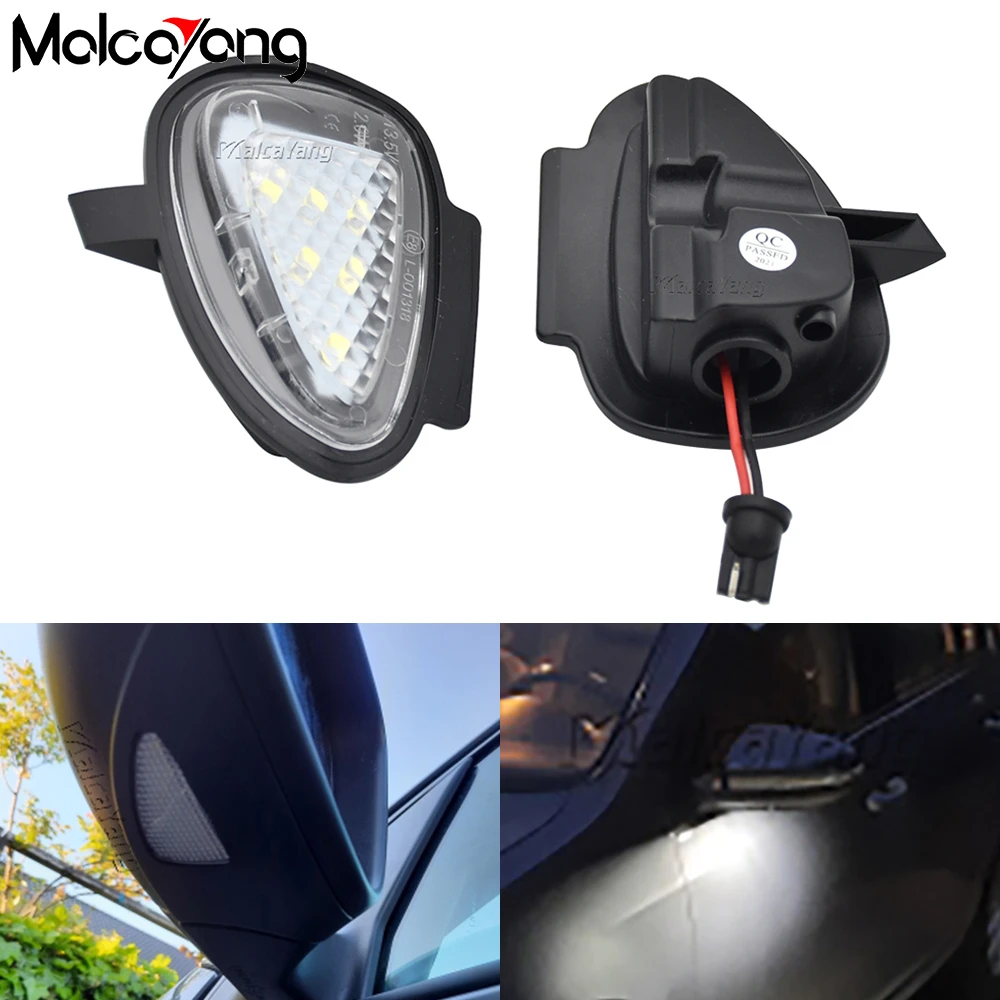 2piece Car Under Side Mirror Light Puddle Lamp For Volkswagen VW Golf 6 GTI Cabriolet Passat B7 Touran LED Courtesy Light