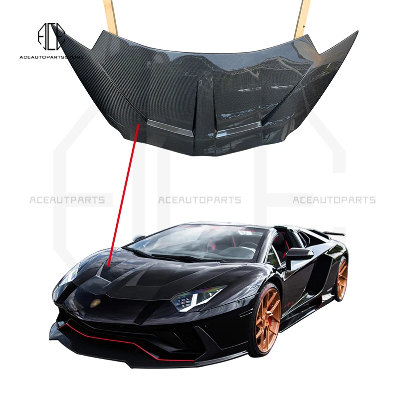 

1016 Style Carbon Fiber Engine Hood Cover For Lamborghini Aventador LP700 LP720 LP750 Front Bonnet Modification