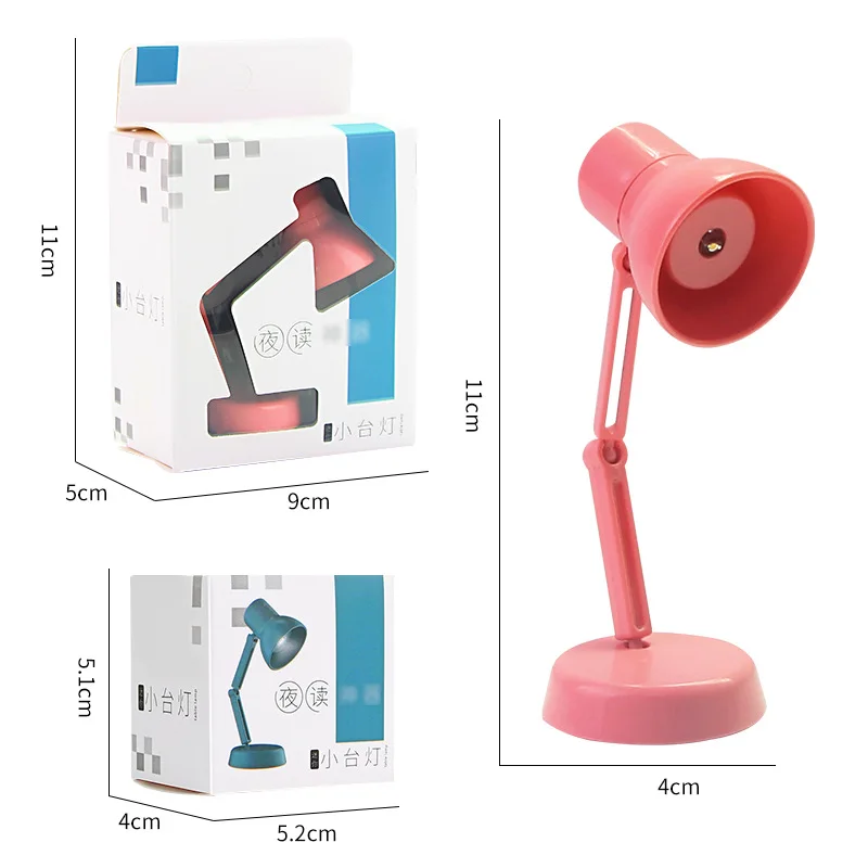 Mini lámpara LED de mesa, herramienta de escritorio auxiliar de lectura, portátil, extraíble, Kawaii, papelería, suministros escolares