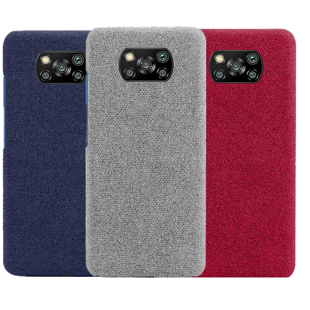 

Poco X3 Pro NFC 2020 m3 PocoX3 X 3 Case Slim Soft-Touch Fabric + Hard PC Cover For Xiaomi Poco x3 pro m3 poco x3 Cover X 3 PRO