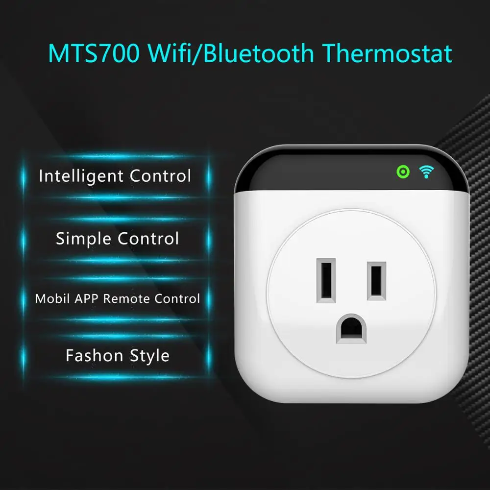 Controlador de temperatura inteligente, termostato wifi, 220v, vida inteligente, com sensor de temperatura, funciona com alexa e google