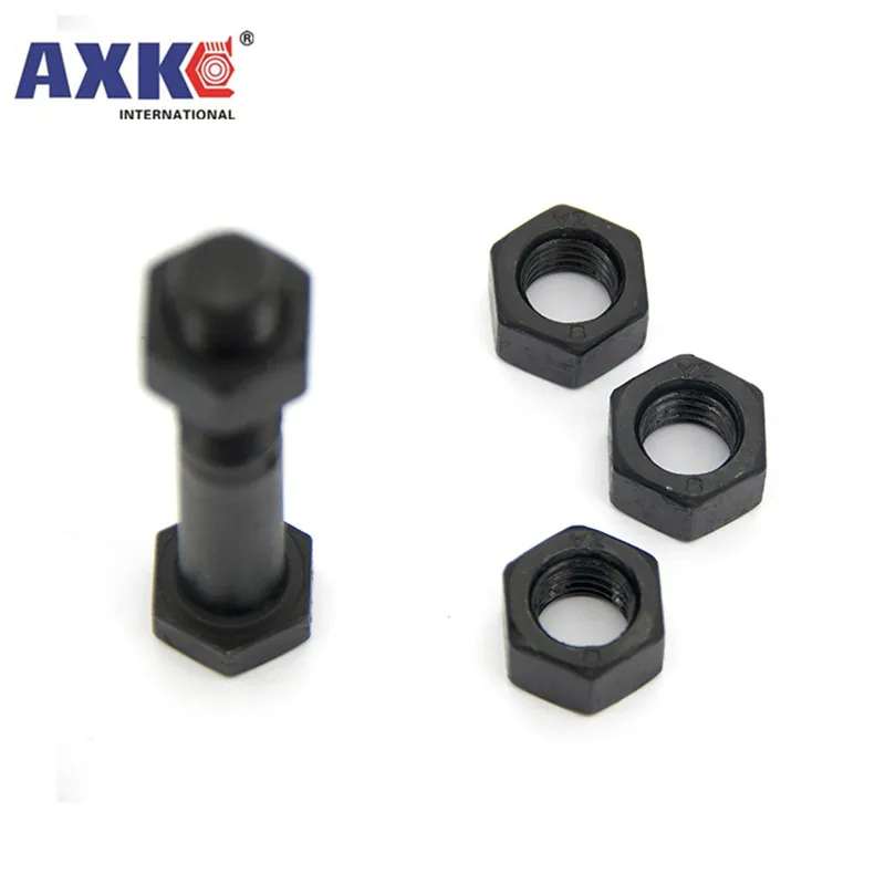 1/50pcs Black Grade 8.8 steel DIN934 Hex Hexagon Nut For M1.4 M1.6 M2 M2.5 M3 M4 M5 M6 M8 M10 M12 M14 M16 M20 M22 M24 Screw Bolt