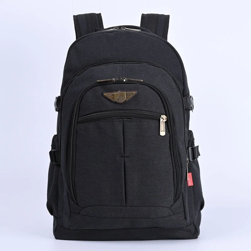 Big Capacity Men Backpack Laptop 16 Inch Canvas Solid School Bags Teen College Student s Multifunctional  Y273