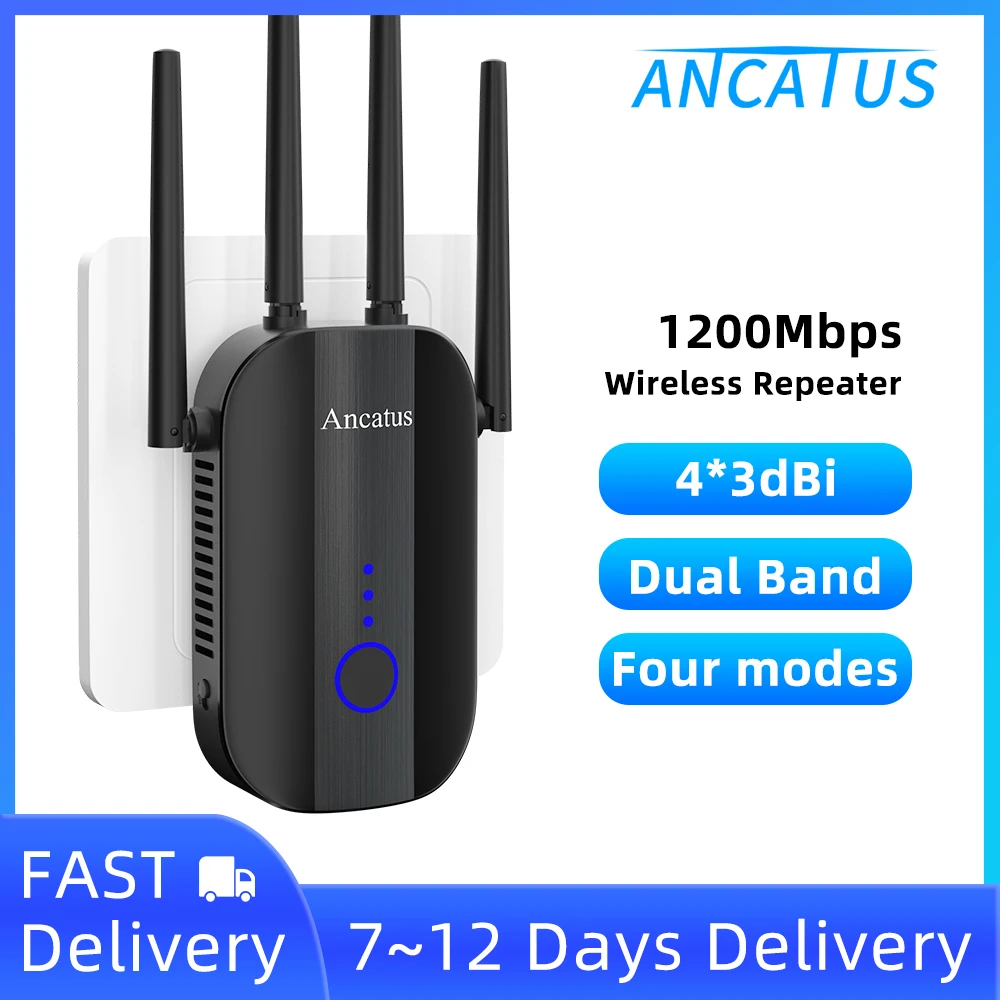 ANCATUS A2 AC1200 Wifi Repeater 5g Powerful Router 5ghz Signal Amplifier Wireless Extender 802.11ac