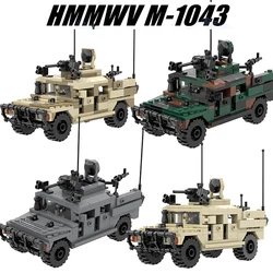 MOC WW2 Military Hummered Building Blocks Humvees Stryker Armored Vehicle Car Model Set US Army Figures Weapons Parts Kits Toys