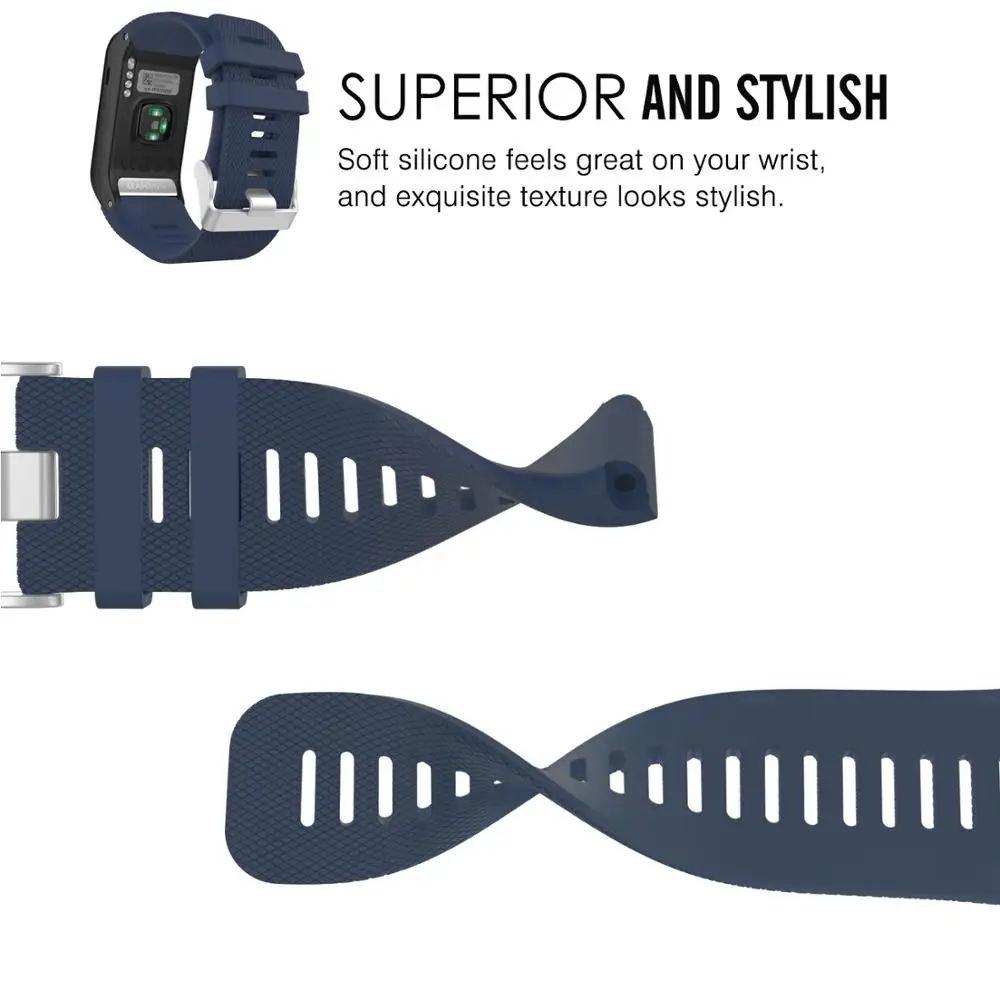 Colorful Soft Silicone Replacement Strap for Garmin vivoactive HR Sport wristband for Garmin vivoactive HR Smart Watch band