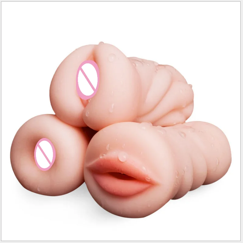 Realistic Vagina Anal Oral Mouth Sex Toys Male Masturbators Cup Blow Job Aircraft Pussy Erotic Silicone Inverted Mold for Men