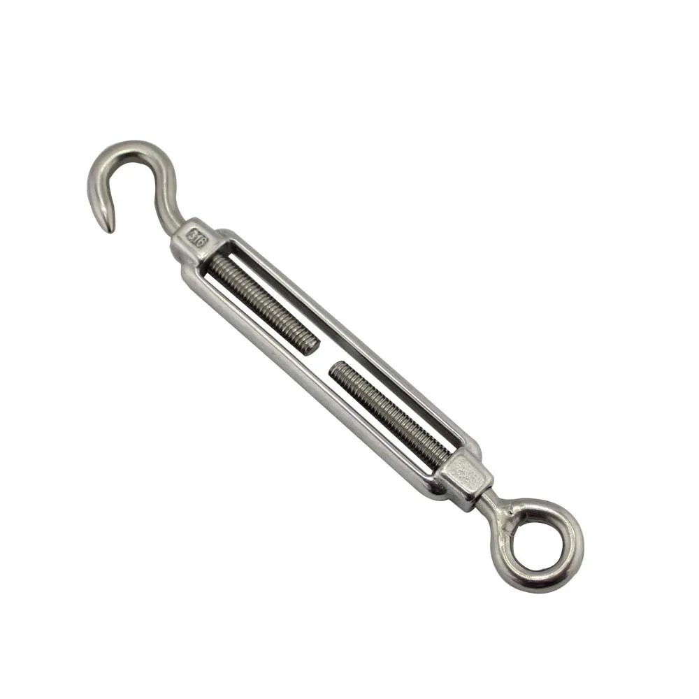 1PCS Size M4 M5 M6 M8 M10 Stainless Steel 304 Hook And Eye Turnbuckle For Sail Shade Rigging Hardware Kit