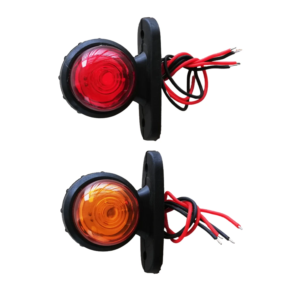 2Pcs LED Position Light Truck Rear Lights 12V 24V Parking Lights For Trailer Tractor Clearance Light Red White/Amber