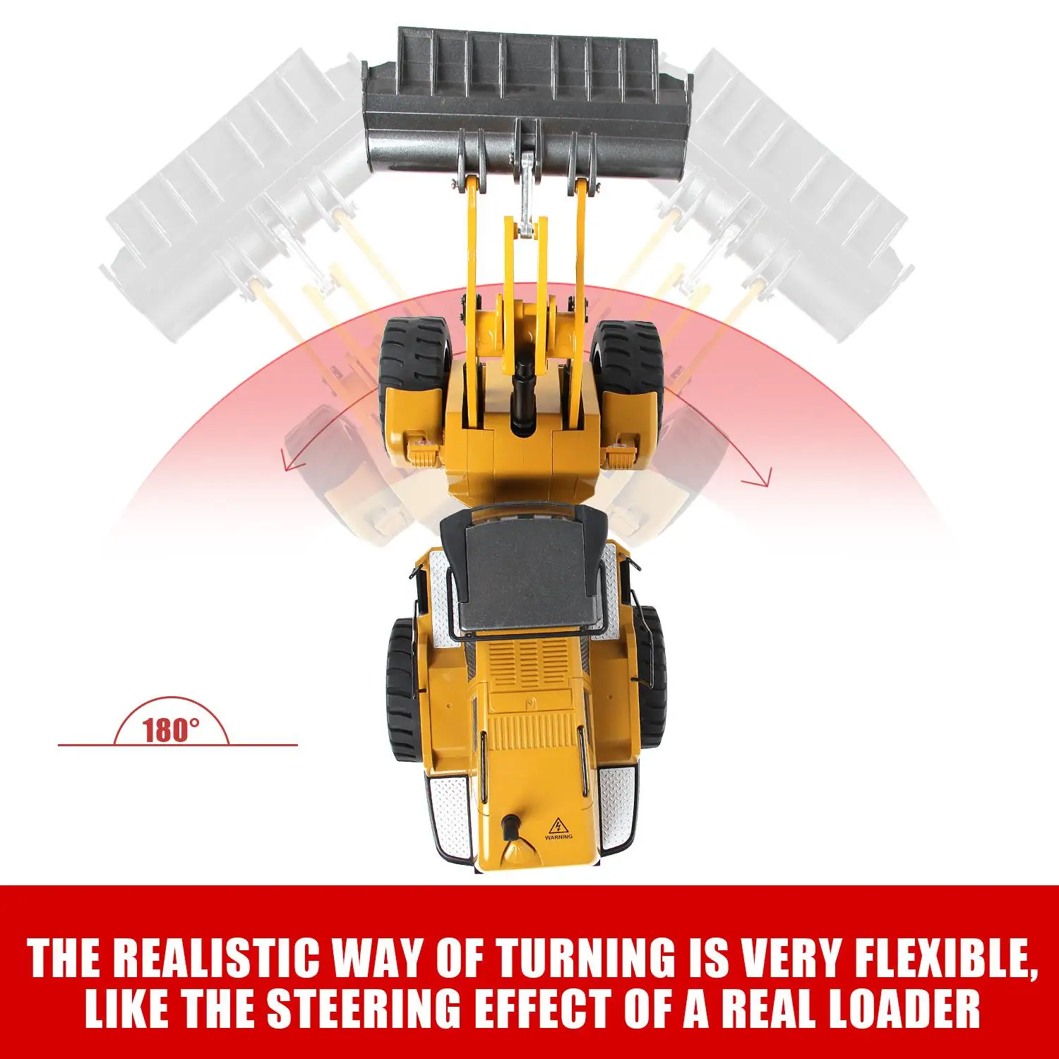 Mexico Stocks TongLi 583 Adult toys rc wheel loader Indoor Outdoor 2.4Ghz 1/14 remote control RC Car toy Alloy Truck Bulldozer