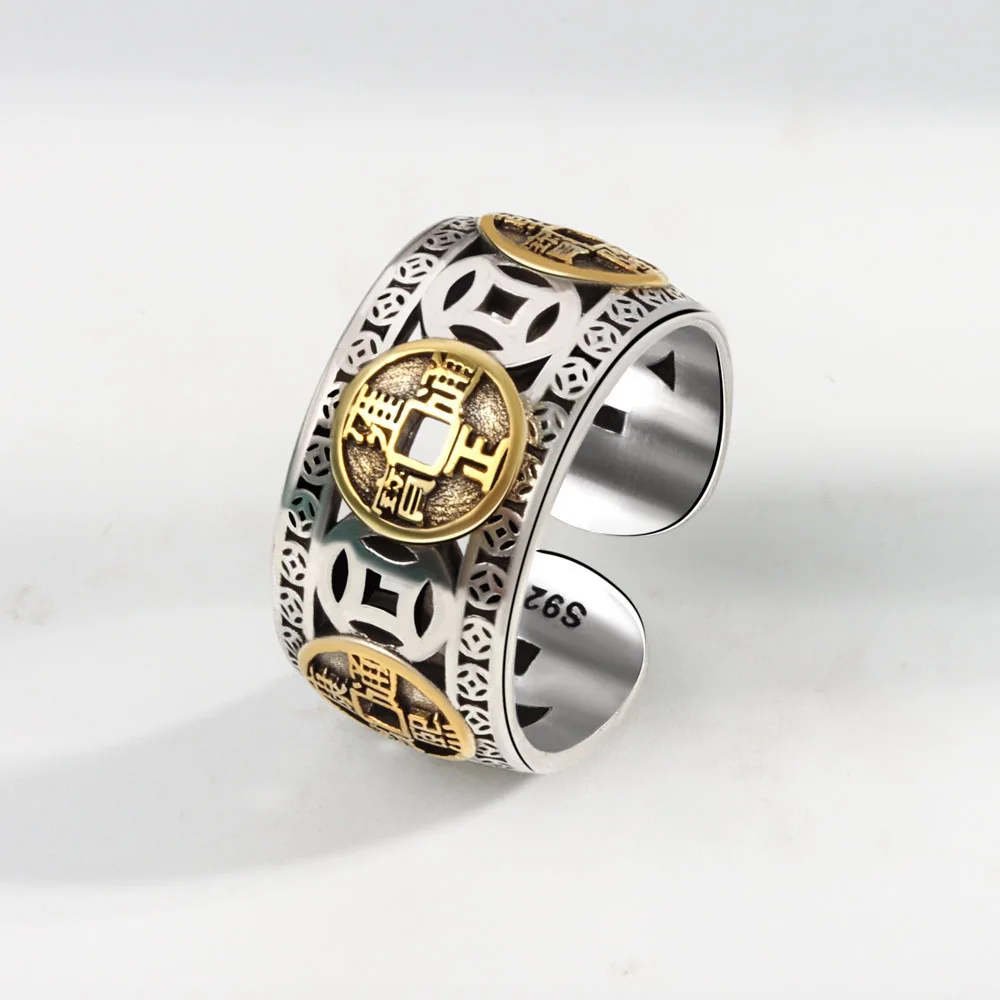 Fashion New Transit Evil Men's Ring Adjustable Index Finger Ring Retro Wind Ring Female hot sale