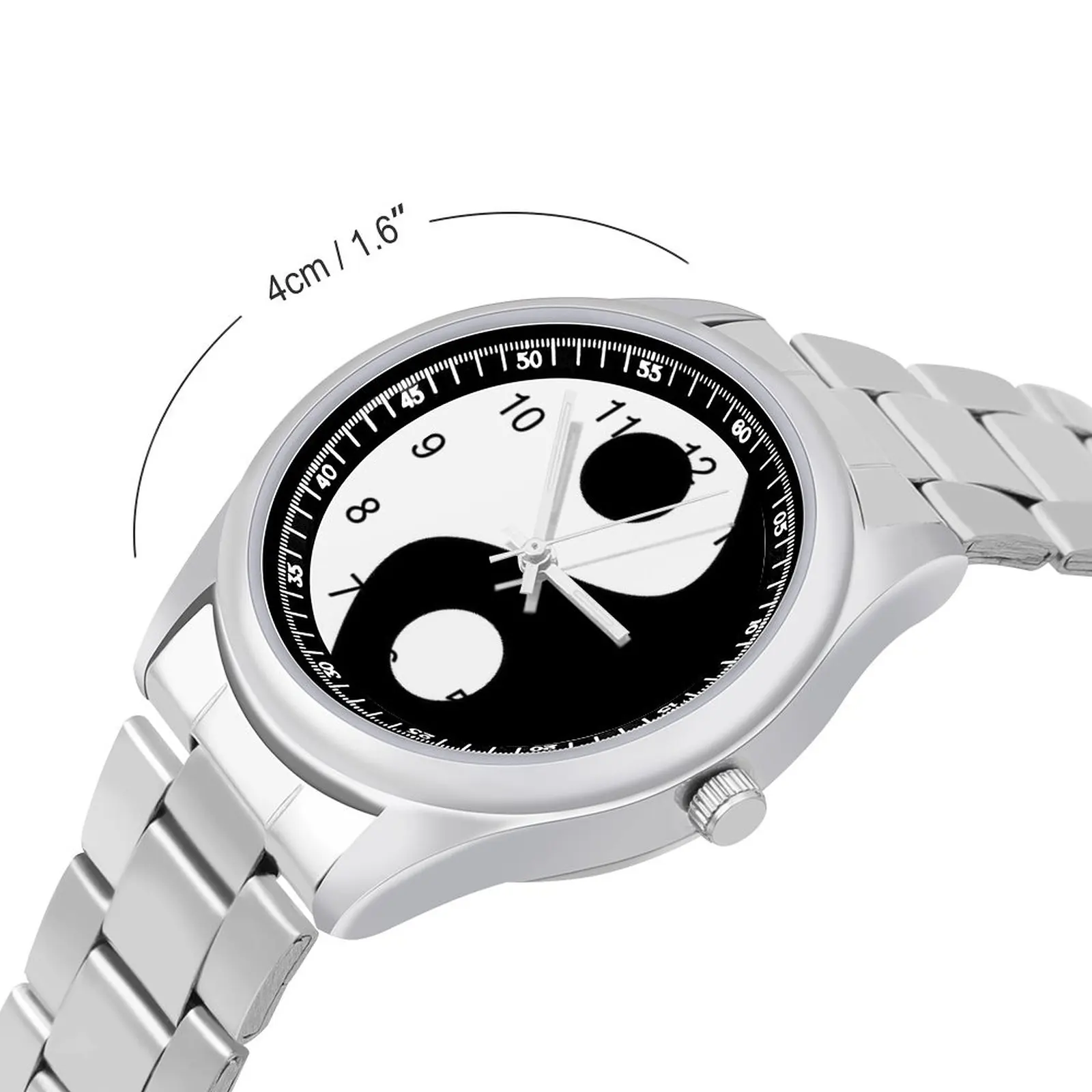 Yin Yang Quartz Watch Design Cute Wrist Watch Stainless Lady Sports Photo Wristwatch