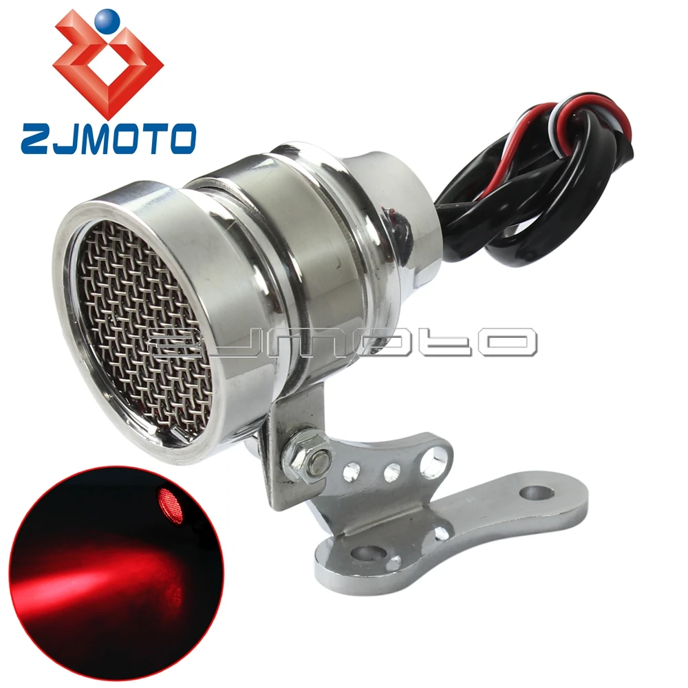 Cafe Racer Retro Aluminum Rear Light Brake Tail Light Lamp For Harley Honda Bobber Chopper LED Rear Fender Tail Light