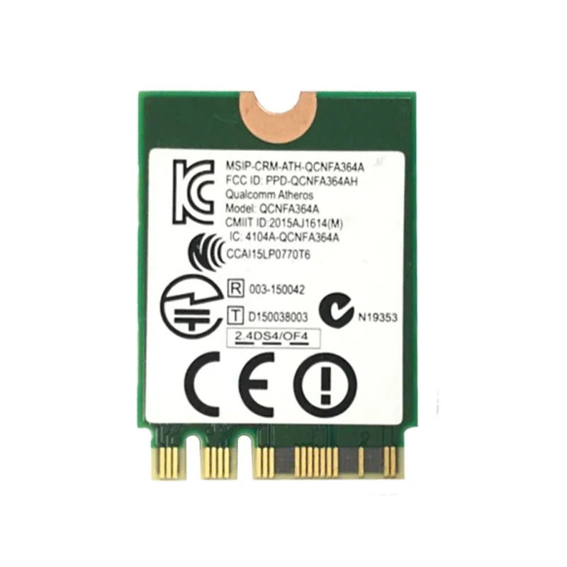 Killer-Adaptador de tarjeta WIFI 1535 1525 QCNFA364A AC M.2 NGFF para MSI GT72/GS60/GE62/GE72/PE60/PE70 para Dell Alienware