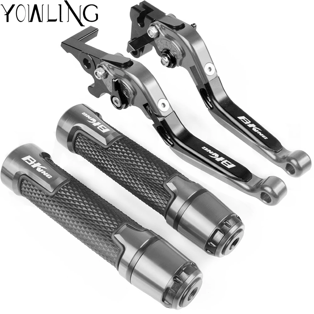 Motorcycle Accessories Extendable Brake Clutch Levers Handlebar Hand Grips ends For Suzuki B-King BKING 2008 2009 2010 2011 2012