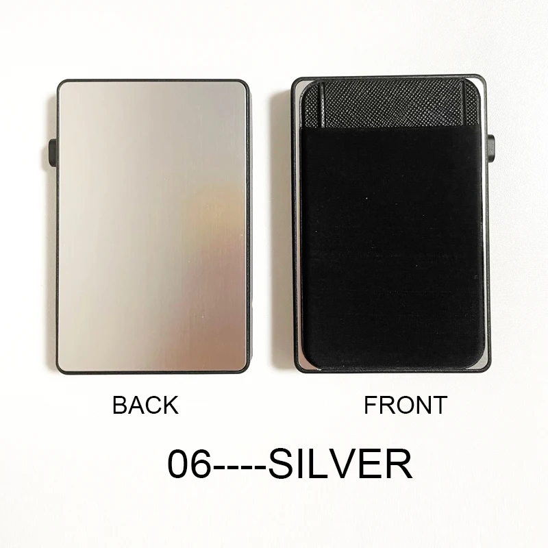 YUECIMIE Anti-theft Aluminum + Plastic Smart Wallet With Elasticity Pouch Slim RFID Fashion Pop-up Push Button Card Holder Case