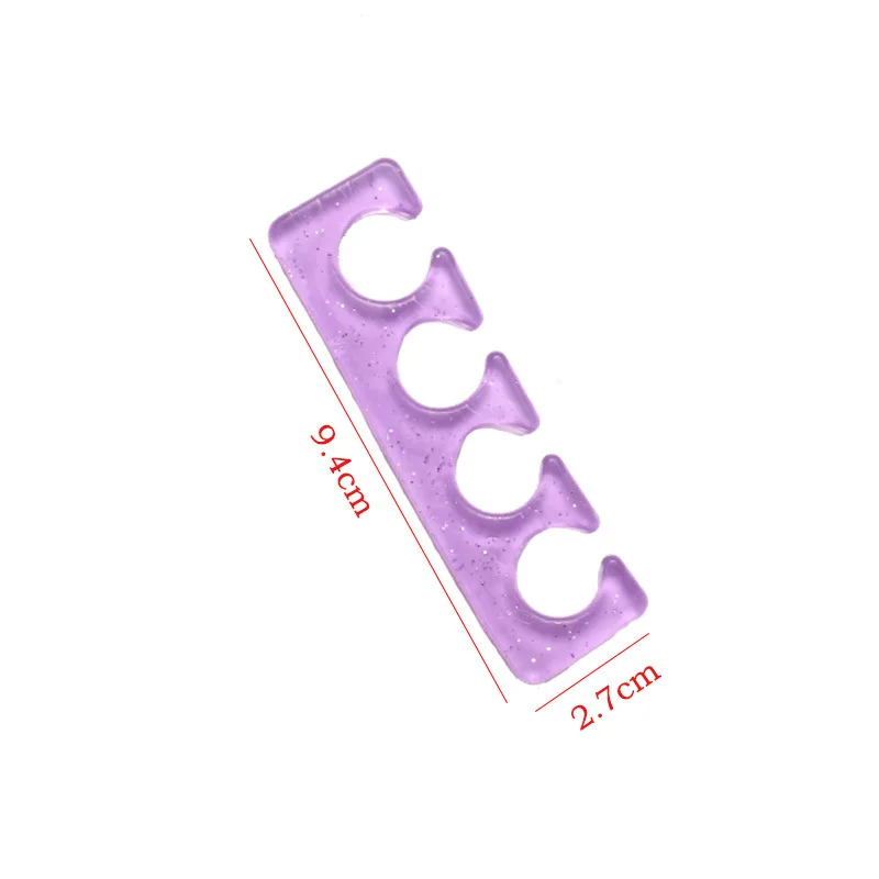 2 Pcs/lot Soft Silicone Toe / Finger Separating Gel Flexible Finger Spacer Silicone Soft Form For Pedicure 3D Nail Manicure Tool