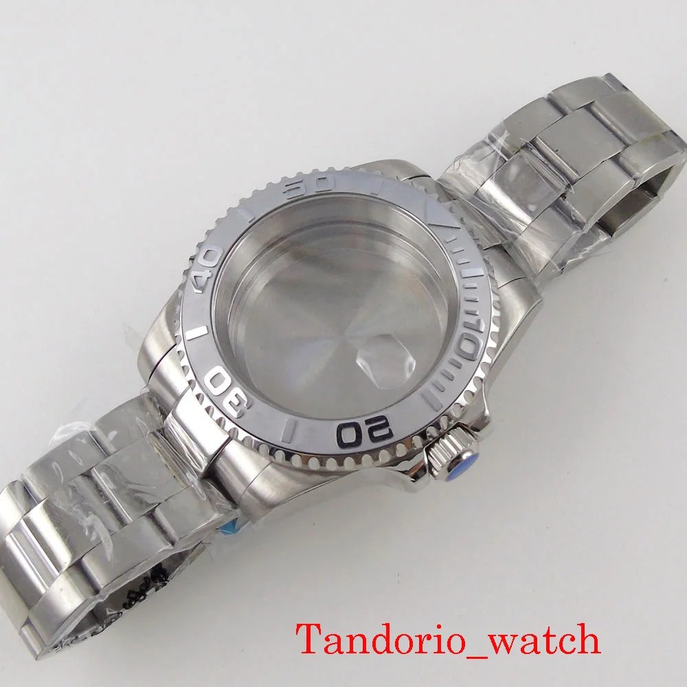 20ATM Diving Tandorio 40mm Bi-directional Stainless Steel Watch Part Case Sapphire Glass Fit Auto NH34 NH35 NH36