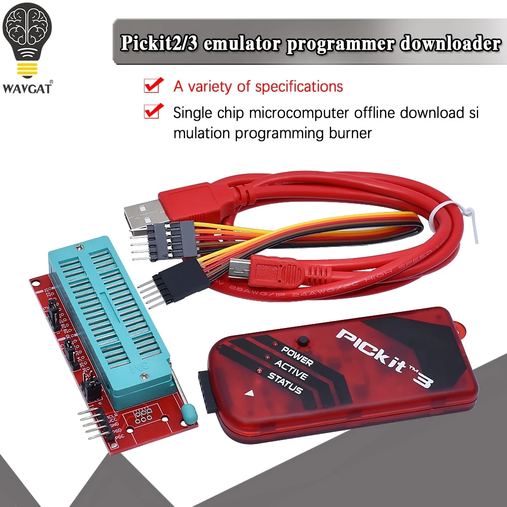 PICKit2 PICKIT3 PICKit3.5 Programmer + PIC ICD2 PICKit 2 PICKIT 3 PICKIT 3.5 Programming Adapter Universal Programmer Seat