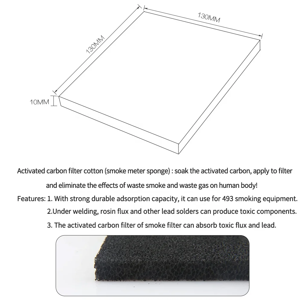 BST-493V Smoke Absorber Accessories Smoking Device Filter Sponge For BST-493 Fume Extractor Smoke AbsorberWelding Rework Station