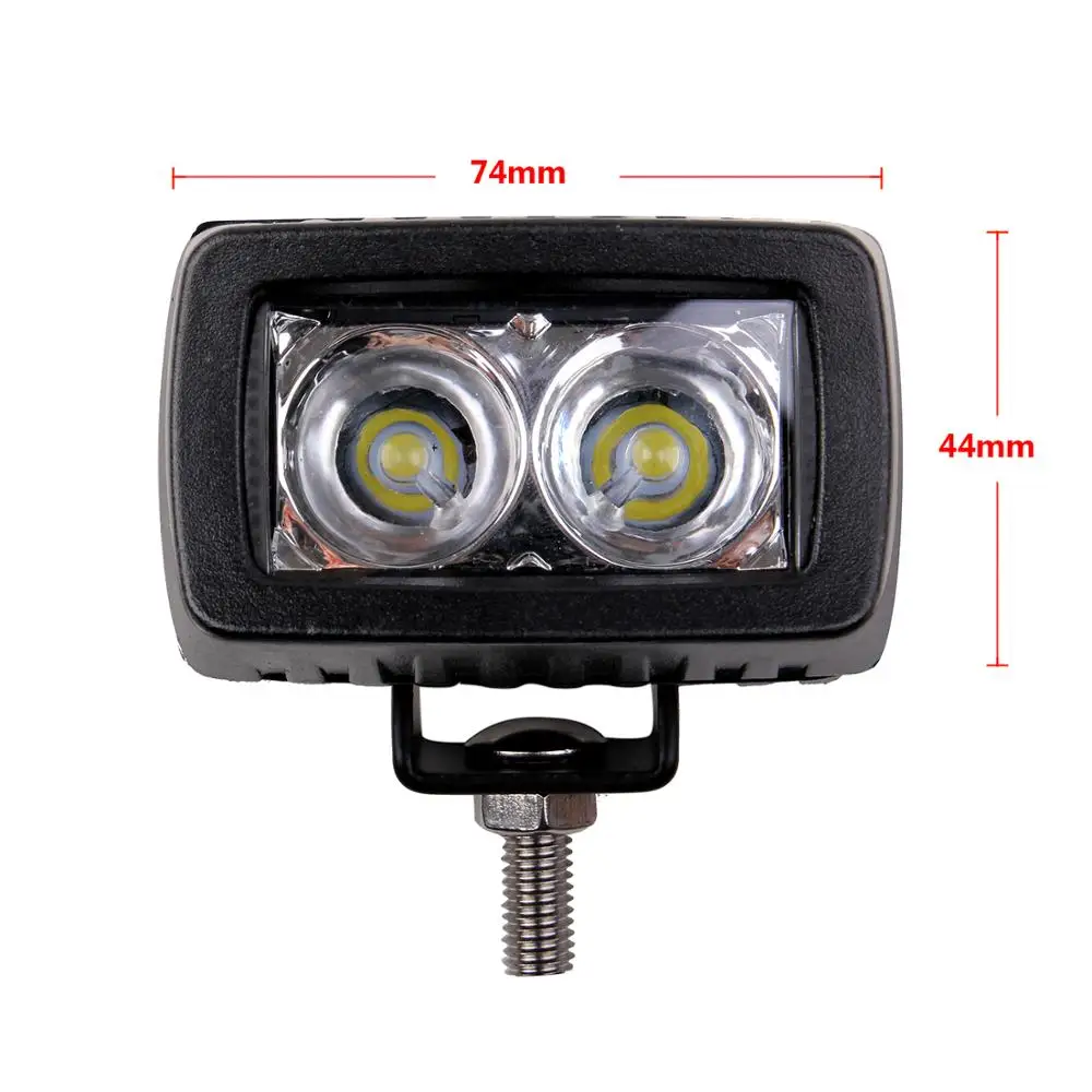 1PAIR 10W LED WORK LIGHT 12V 24V CAR MOTORCYCLE BICYCLE SUV TRUCK WAGON PICKUP DRIVING SPOT FOG LAMP AUXLIARY INDICATOR LIGHT