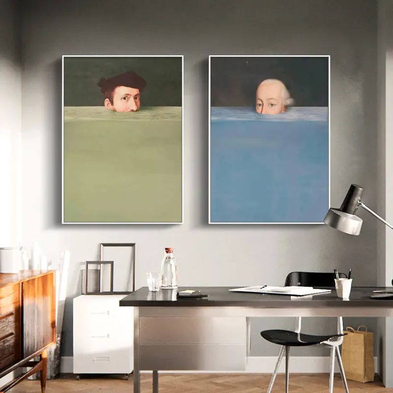 Pintura en lienzo de figura abstracta nórdica, carteles artísticos de pared coloridos creativos e impresiones de imágenes, Cuardos para decoración del hogar y la sala de estar