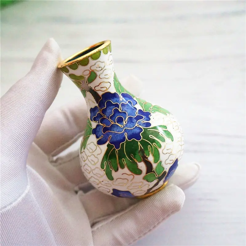 

Beijing cloisonne vase enamel small bottle small ornaments traditional handicrafts small