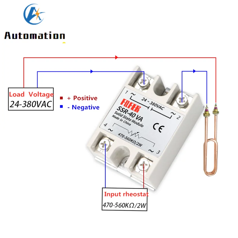 1PC 10A 25A 40A 60A AC-AC Single Phase Solid State Relay AC SSR SSR-10AA SSR-25AA SSR-40AA SSR-60AA 80-250VAC 220V TO 24-380V AC