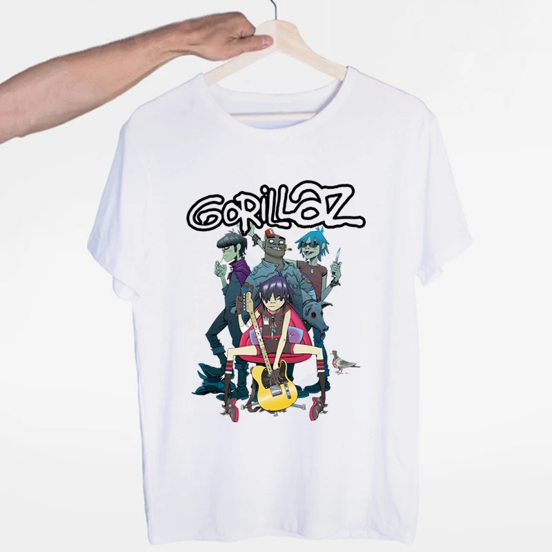 Gorillaz Rock Band ChakaKhan Noodle Murdoc Russel Female T-shirt O-Neck Short Sleeves Summer Casual Fashion Women Tshirt