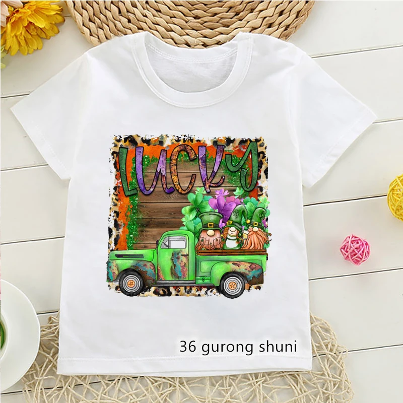 Camisetas con estampado gráfico de camión para niños y niñas, camisetas divertidas de colores con dibujos animados de coches, ropa para niños