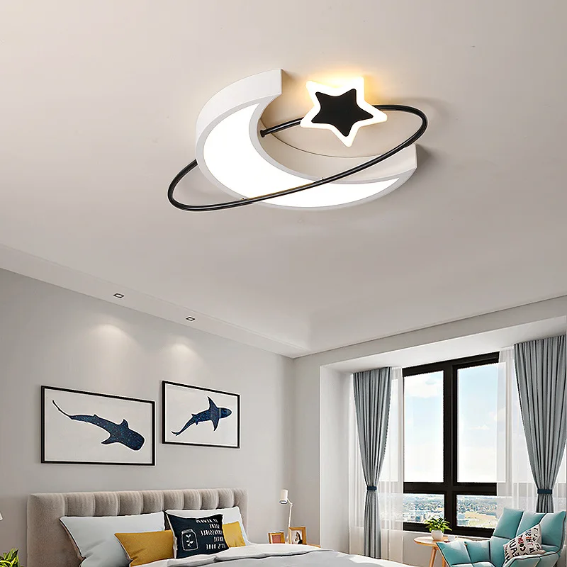 Led Moon Star Roof Light Kids Bedroom Ceiling Light Child Room Ceiling Lamp Baby Room Ceiling Led Light Sleeping Room Light 110V