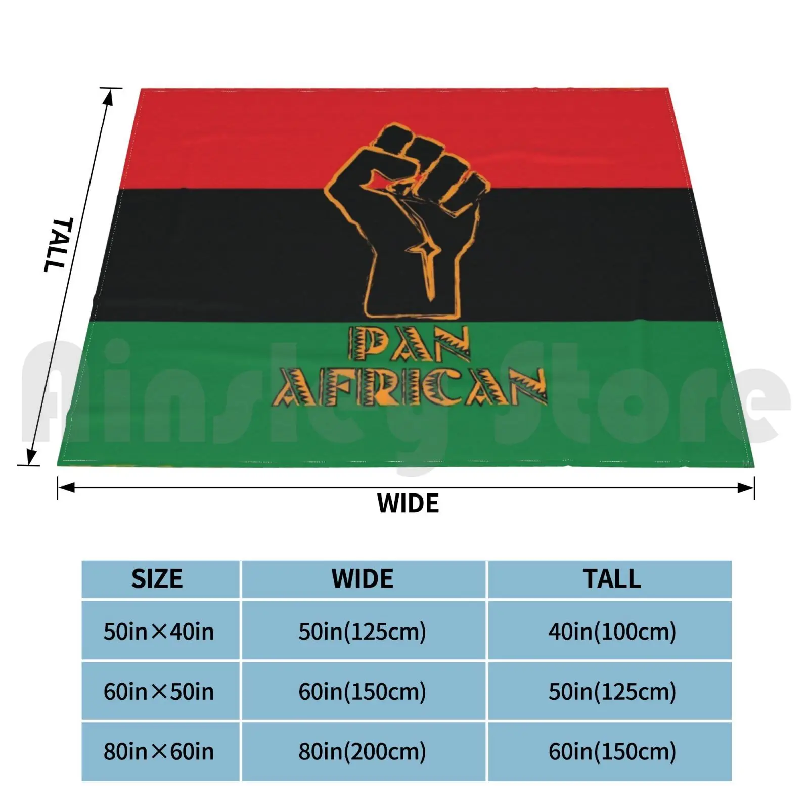 Pan-African Blanket Fashion Custom Pan Africanism Africa African Black Power Pan African African American