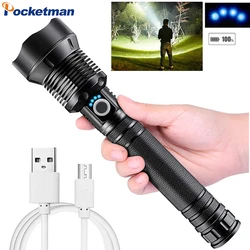 XHP70.2 LED Flashlight USB Rechargeable Flashlight Zoomable Torch XHP70/XHP50 LED Torch Camping Hand Light Use 18650 Battery