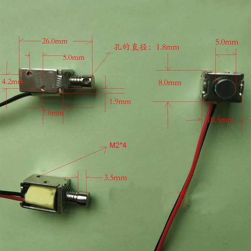 DC 3V 5V 6V 9V 12V 8mm*10mm Mini Tiny Push-Pull Quadrat Magnet Durch Typ Elektromagnet Hub 4mm – Detail 4
