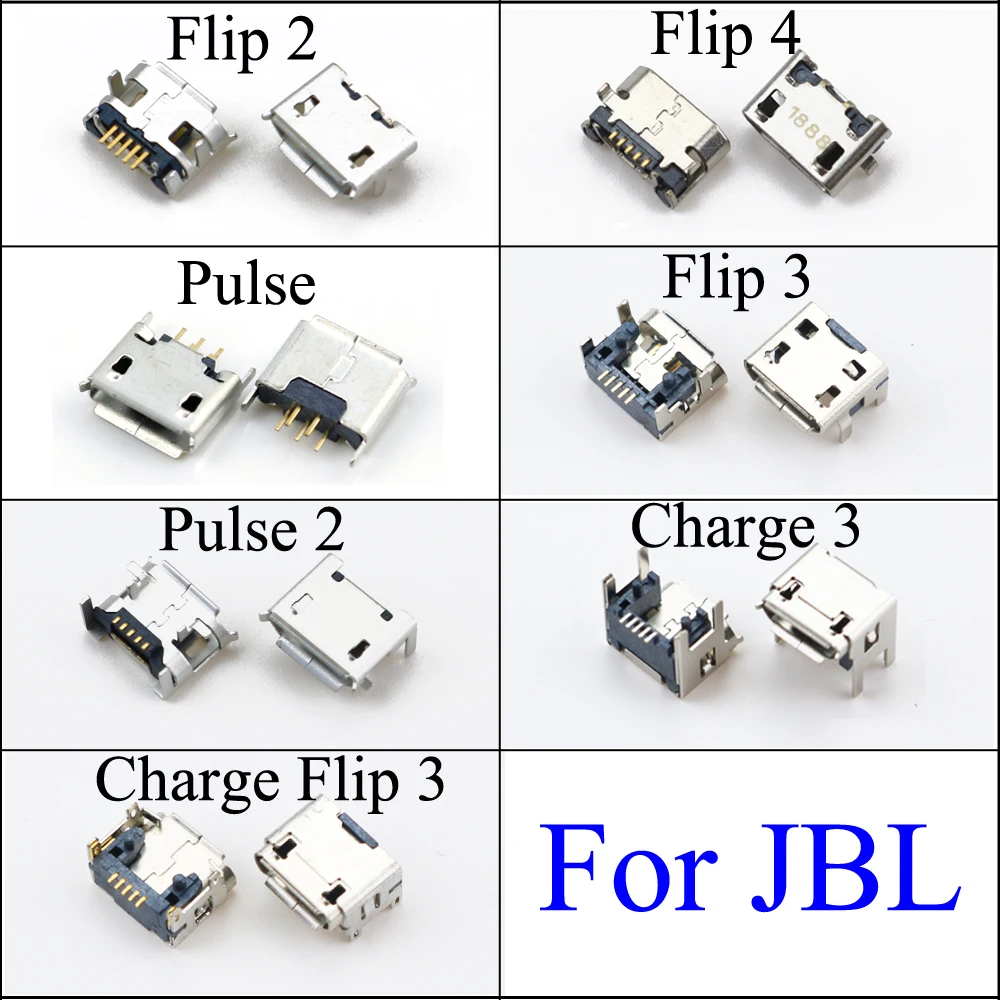 YuXi-Port de charge micro USB pour JBL FLIP 2 3 4 Pulse 2 Charge 3, haut-parleur Bluetooth, prise S6, connecteur de chargeur, prise d'alimentation