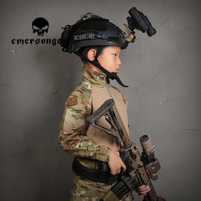 EMERSONGEAR Tactical Helmet Cover For Child Head Protective Gear Kid Headwear Airsoft Hunting Outdoor Cycling Extreme Sports ABS