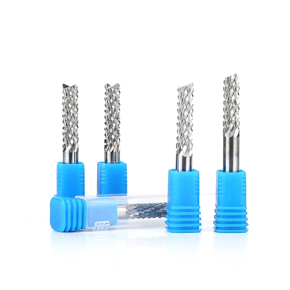 Vsharp Carbide Tungsten Corn Teeth Cutting 4mm 6mm Milling Bits End CNC PCB Cutter for Engraving Machine Tools Circuit Boards