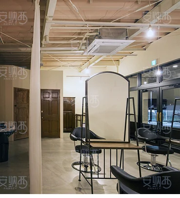 Creative beauty salon mirror stage simple salon single and double sided floor mirror Tieyi barber shop mirror